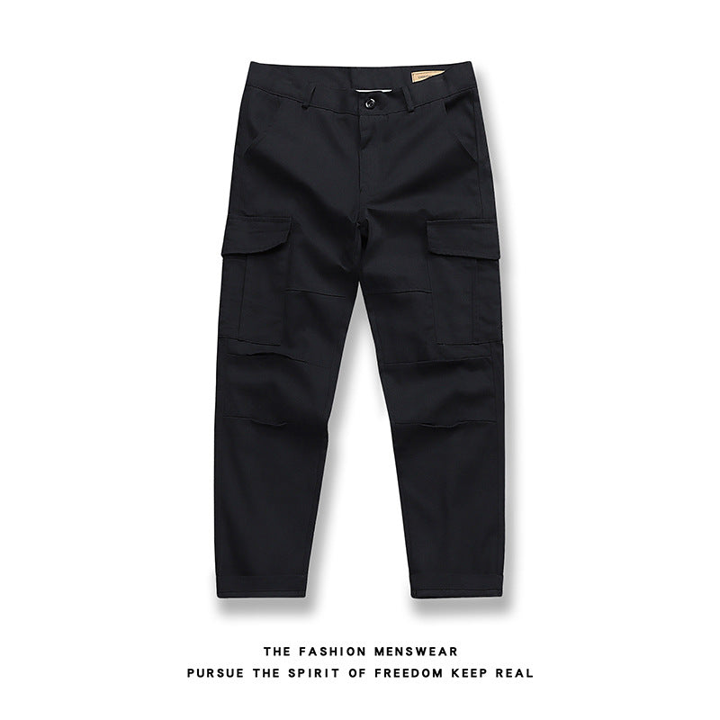 𖥟 𝔽𝕦𝕤𝕚𝕠𝕟 𝔽𝕠𝕔𝕦𝕤 ▓ 𝖜𝖔𝖗𝖐 𝖈𝖑𝖔𝖙𝖍𝖊𝖘 𖢘夏季新款工作褲子男士潮牌多口袋工裝褲寬鬆直筒褲 D-01