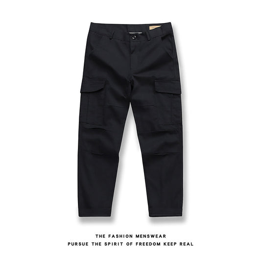 𖥟 𝔽𝕦𝕤𝕚𝕠𝕟 𝔽𝕠𝕔𝕦𝕤 ▓ 𝖜𝖔𝖗𝖐 𝖈𝖑𝖔𝖙𝖍𝖊𝖘 𖢘夏季新款工作褲子男士潮牌多口袋工裝褲寬鬆直筒褲 D-01