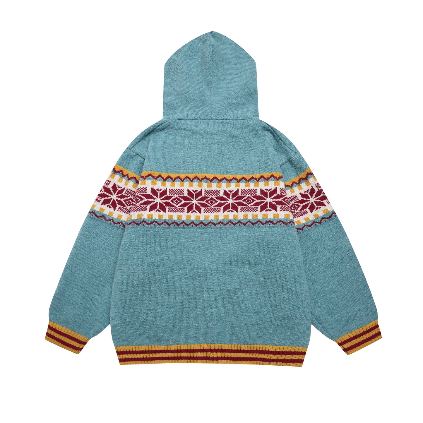 ⓀⓃⒾⓉ𒉽2025秋冬撞色連帽針織外套 K-I50