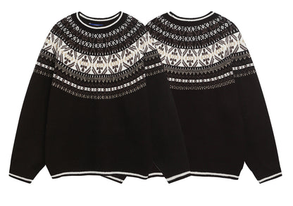 ⓀⓃⒾⓉ𒉽2025秋冬民族風圓領針織 K-70