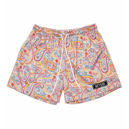 🔆𝔽𝕦𝕤𝕚𝕠𝕟 ☀ 𝔽𝕠𝕔𝕦𝕤 🔆 美式風BKTSQD變形蟲短褲夏季網眼輕薄透氣速乾四分運動跑步球褲