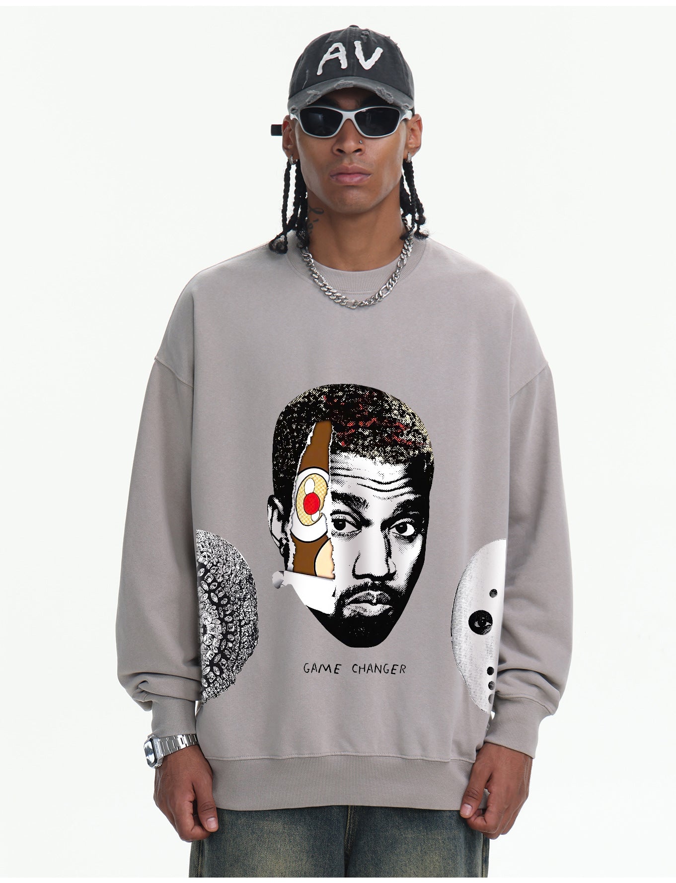 ♛𝔽𝕦𝕤𝕚𝕠𝕟 𝔽𝕠𝕔𝕦𝕤 ♛410G重磅水洗美式復古圓領厚T  GH-70