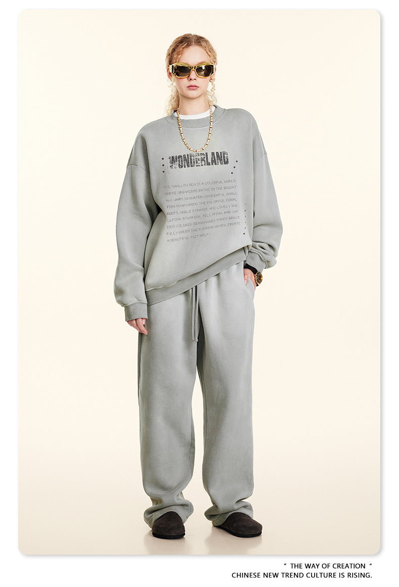 ♛𝔽𝕦𝕤𝕚𝕠𝕟 𝔽𝕠𝕔𝕦𝕤 ♛2025秋冬高磅復古水洗印花帽T B-10