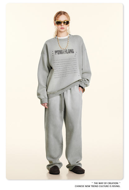 ♛𝔽𝕦𝕤𝕚𝕠𝕟 𝔽𝕠𝕔𝕦𝕤 ♛2025秋冬高磅復古水洗印花帽T B-10