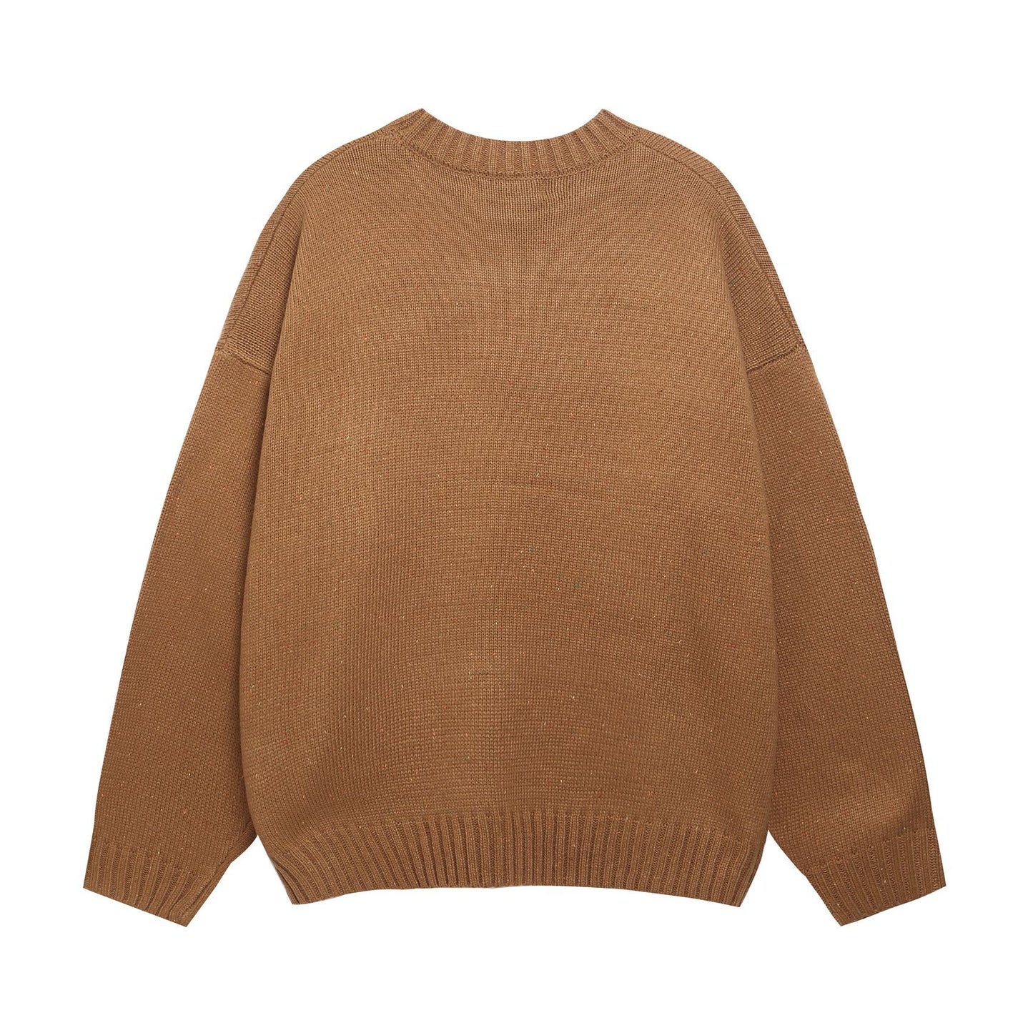 ⓀⓃⒾⓉ𒉽2025秋冬美式復古字母圓領慵懶針織 K-60