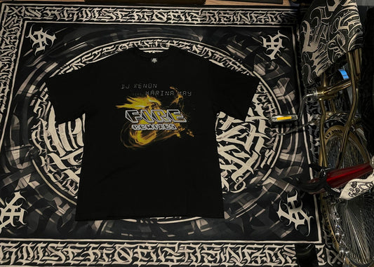 𝔽𝕦𝕤𝕚𝕠𝕟 𝔽𝕠𝕔𝕦𝕤 -ᴄʜɪᴄᴀɴᴏ♠︎悍匪♠︎  奇卡諾大碼寬鬆Vintage復古火焰hiphop嘻哈街舞短袖