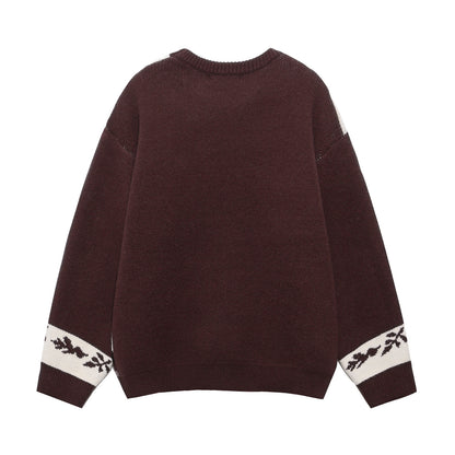 ⓀⓃⒾⓉ𒉽2025秋冬慵懶小羊圓領針織 Y96