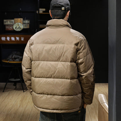 snɔoɟ uoı̣snɟ - 美式復古立領羽絨服2025冬季新款90白鴨絨加厚保暖外套男款 FG-115