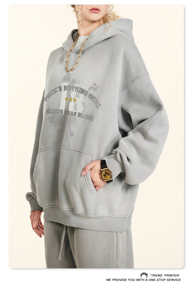 ♛𝔽𝕦𝕤𝕚𝕠𝕟 𝔽𝕠𝕔𝕦𝕤 ♛2025秋冬高磅復古水洗印花帽T B-36