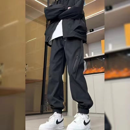 𖥟 𝔽𝕦𝕤𝕚𝕠𝕟 𝔽𝕠𝕔𝕦𝕤 ▓ 𝖜𝖔𝖗𝖐 𝖈𝖑𝖔𝖙𝖍𝖊𝖘 𖢘美式工裝褲新款潮牌寬鬆大碼休閒褲户外拉鏈設計機能衝鋒褲 D-20