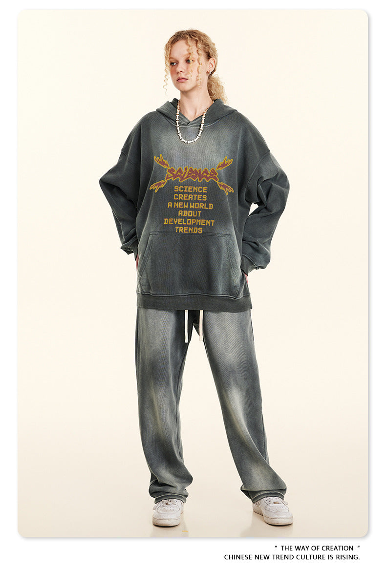 ♛𝔽𝕦𝕤𝕚𝕠𝕟 𝔽𝕠𝕔𝕦𝕤 ♛2025秋冬高磅復古水洗印花帽T 517