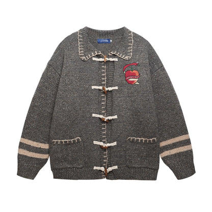 ⓀⓃⒾⓉ𒉽2025秋冬動物刺繡開襟針織外套K-39