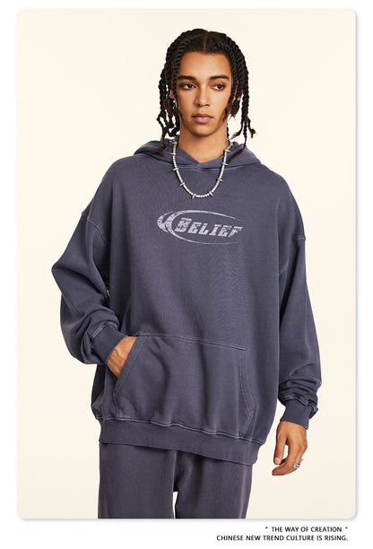 ♛𝔽𝕦𝕤𝕚𝕠𝕟 𝔽𝕠𝕔𝕦𝕤 ♛2025秋冬高磅復古水洗印花帽T 5-88