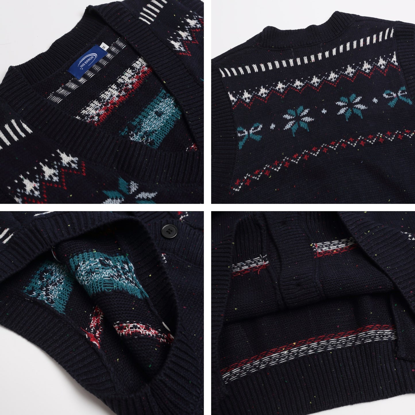 ⓀⓃⒾⓉ𒉽2025秋冬復古疊穿V領針織背心IN-23