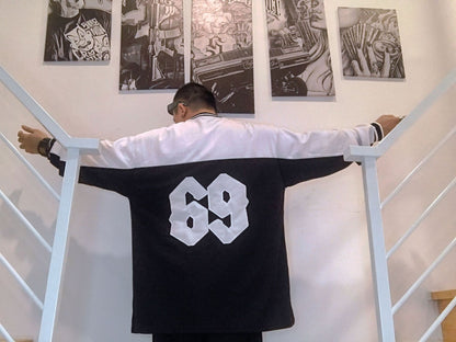 𝔽𝕦𝕤𝕚𝕠𝕟 𝔽𝕠𝕔𝕦𝕤-ᴄʜɪᴄᴀɴᴏ♠︎悍匪♠︎ 球衣拼色嘻哈chicano墨西哥風格外搭衫嘻哈風 GL07