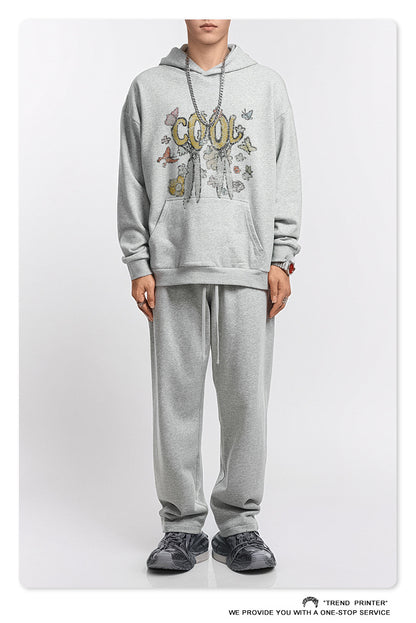 ♛𝔽𝕦𝕤𝕚𝕠𝕟 𝔽𝕠𝕔𝕦𝕤 ♛2025秋冬高磅水洗印花寬鬆落肩帽T 519