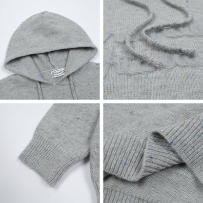 ⓀⓃⒾⓉ𒉽2025秋冬復古慵懶百搭連帽針織 M-12