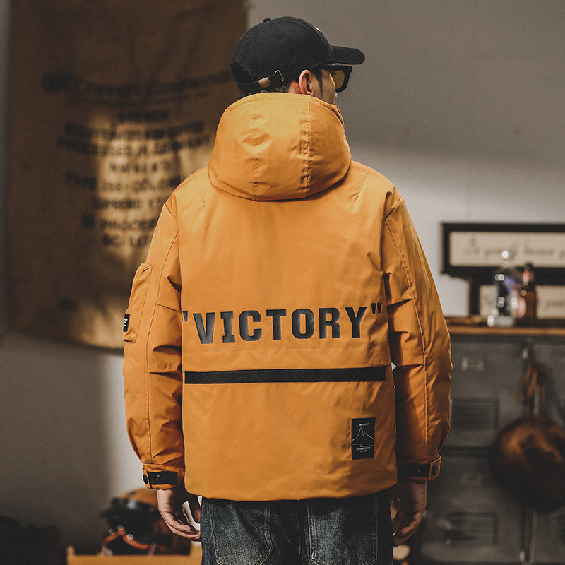 snɔoɟ uoı̣snɟ - 美式工裝機能羽绒服冬季加厚連帽戶外獵装硬核多口袋夾克外套 FG-361