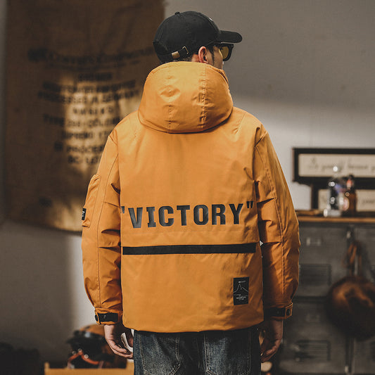 snɔoɟ uoı̣snɟ - 美式工裝機能羽绒服冬季加厚連帽戶外獵装硬核多口袋夾克外套 FG-361