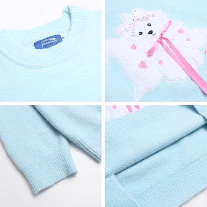 ⓀⓃⒾⓉ𒉽2025秋冬可愛小狗圓領針織 K-25