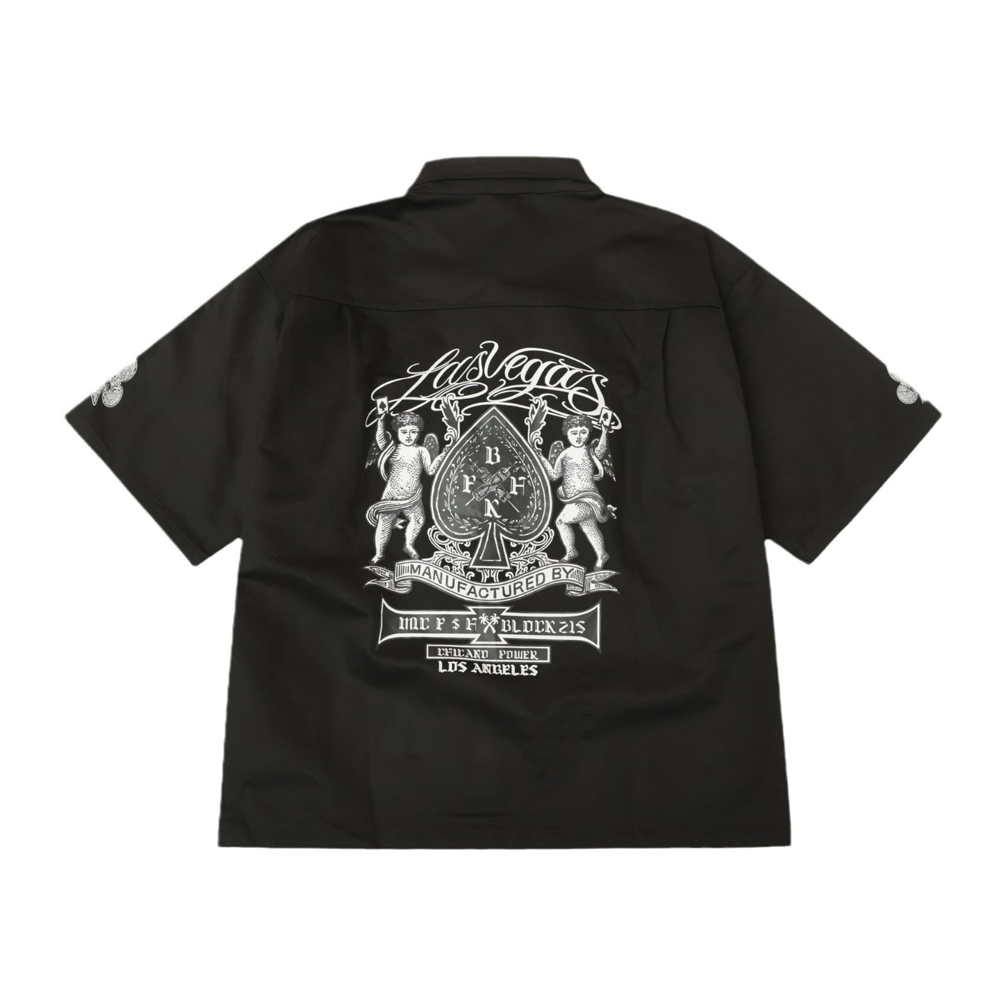 𝔽𝕦𝕤𝕚𝕠𝕟 𝔽𝕠𝕔𝕦𝕤-ᴄʜɪᴄᴀɴᴏ♠︎悍匪♠︎  新款西海岸奇卡諾Chicano風格撲克印花工裝襯衫