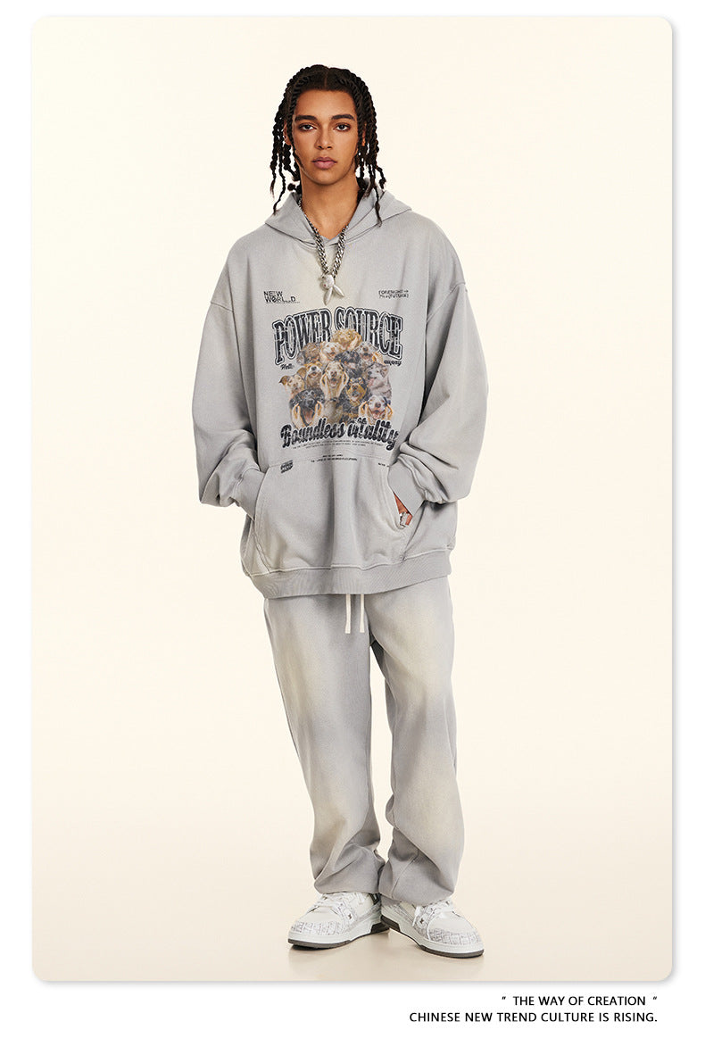 ♛𝔽𝕦𝕤𝕚𝕠𝕟 𝔽𝕠𝕔𝕦𝕤 ♛2025秋冬高磅復古水洗印花厚T 501