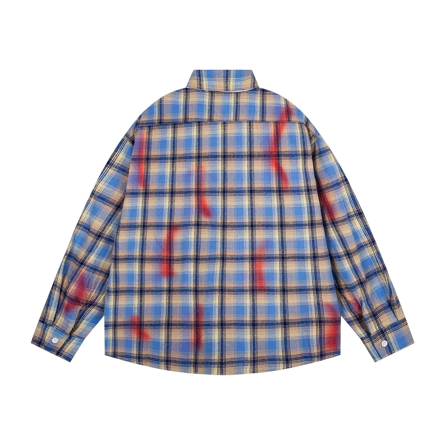 𝔼mbro 𝕊hirt𒉽2025秋冬領帶系列格子寬鬆襯衫M-24