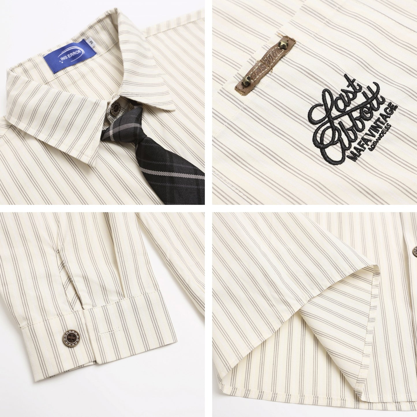 𝔼mbro 𝕊hirt𒉽2025秋冬領帶系列簡約襯衫外套IN-87