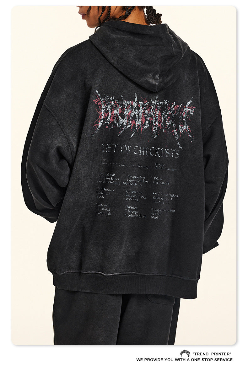 ♛𝔽𝕦𝕤𝕚𝕠𝕟 𝔽𝕠𝕔𝕦𝕤 ♛2025秋冬高磅復古水洗印花帽T 551