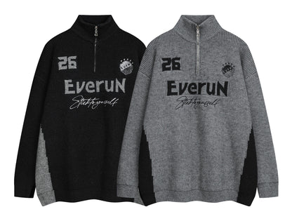 ⓀⓃⒾⓉ𒉽2025秋冬復古半高領運動風針織 M-13