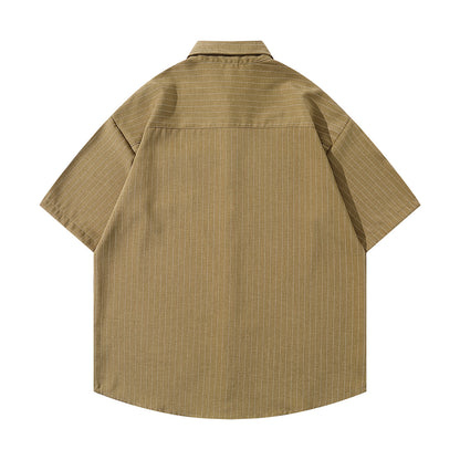 𝕃oose 𝔽it ☞𝟤𝟢𝟤𝟧 ☜領帶系列日式復古學院風百搭休閒短袖襯衫PZ-7