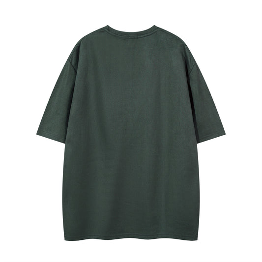 𝕃oose 𝔽it ☞𝟤𝟢𝟤𝟧 ☜美式復古字母刺繡圓領男女中性 T-Shirt寬版上衣JK-70