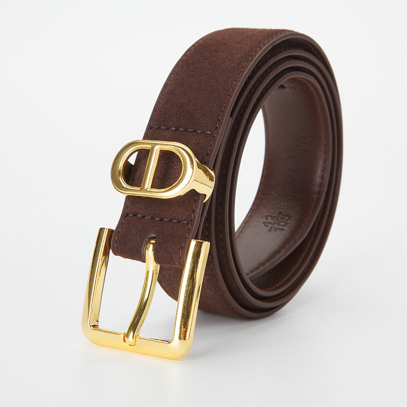 𝗕𝗘𝗟𝗧女款INS風百搭合金扣牛皮腰帶款 12