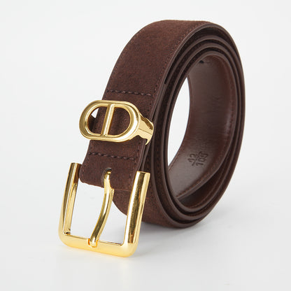𝗕𝗘𝗟𝗧女款INS風百搭合金扣牛皮腰帶款 12