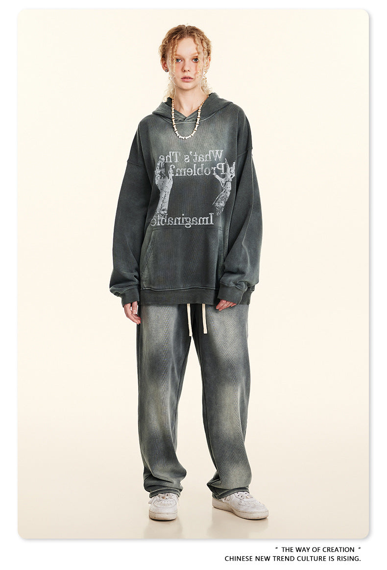 ♛𝔽𝕦𝕤𝕚𝕠𝕟 𝔽𝕠𝕔𝕦𝕤 ♛2025秋冬高磅復古水洗印花帽T 555