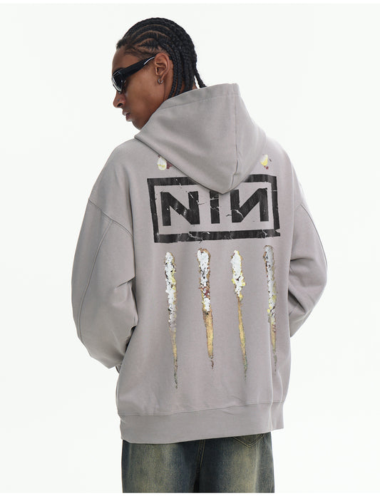 ♛𝔽𝕦𝕤𝕚𝕠𝕟 𝔽𝕠𝕔𝕦𝕤 ♛410G重磅水洗美式復古落肩連帽大學T  FZ-7