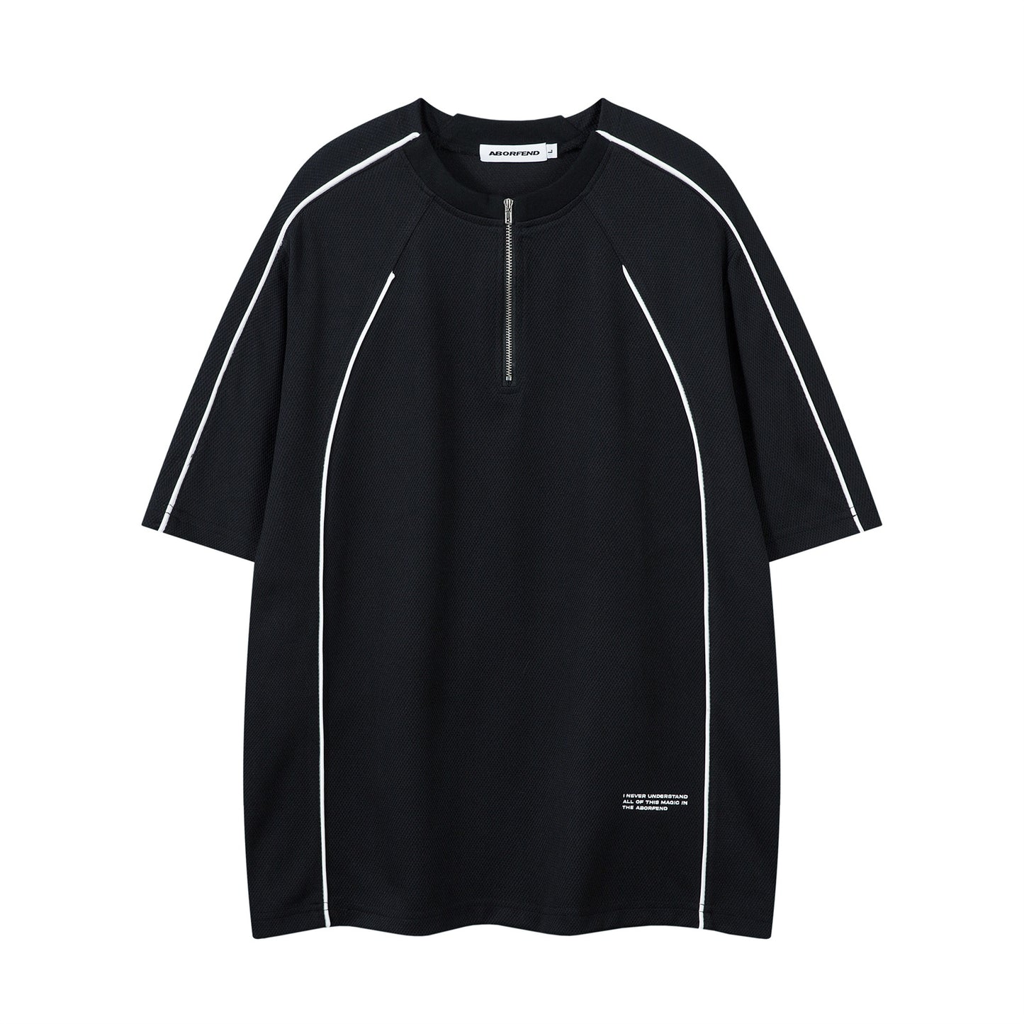 𝕃oose 𝔽it ☞𝟤𝟢𝟤𝟧 ☜美式復古設計感風格半拉鍊男女中性 T-Shirt寬版上衣 B16