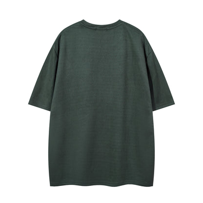 𝕃oose 𝔽it ☞𝟤𝟢𝟤𝟧 ☜美式復古領口荊棘繡花風格男女中性 T-Shirt寬版上衣 JK71