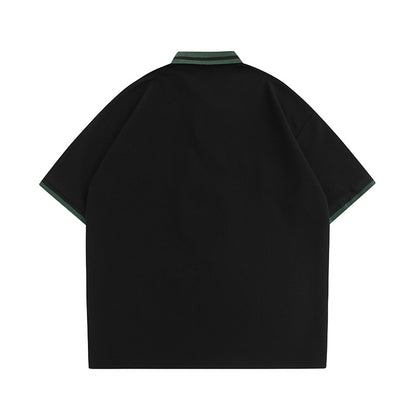Polo Shirt𒉽美式復古綿羊翻領POLO衫JD-29