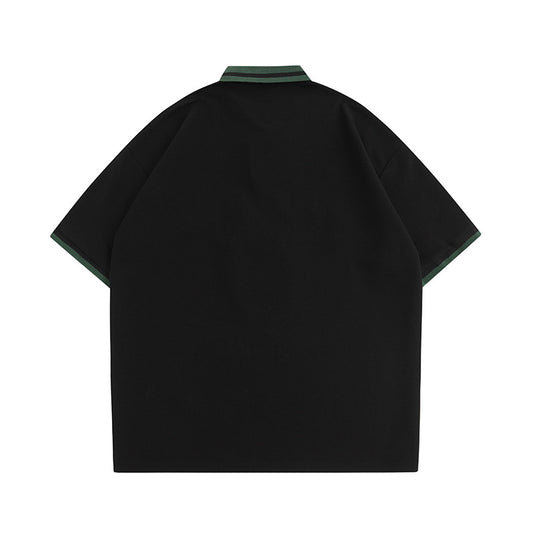 Polo Shirt𒉽美式復古綿羊翻領POLO衫JD-29