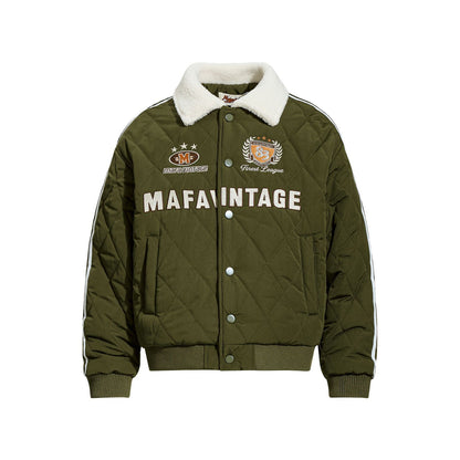 𝔼mbro 𝕊hirt𒉽2025秋冬復古字母刺繡鋪棉外套 MJ-89