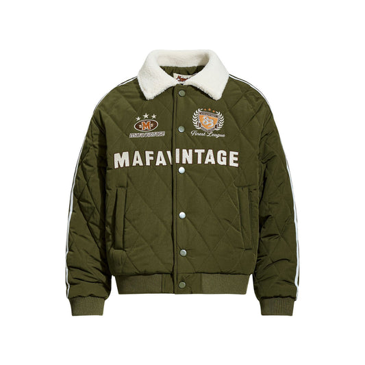 𝔼mbro 𝕊hirt𒉽2025秋冬復古字母刺繡鋪棉外套 MJ-89