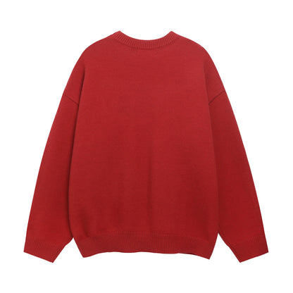 ⓀⓃⒾⓉ𒉽2025秋冬臘腸狗圖案圓領針織 K-57