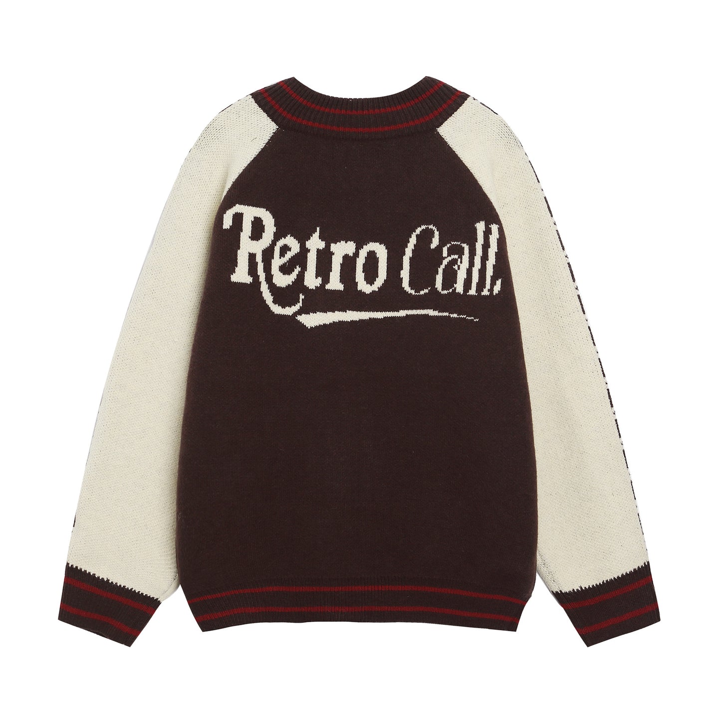 ⓀⓃⒾⓉ𒉽2025秋冬美式復古撞色針織外套 K-69