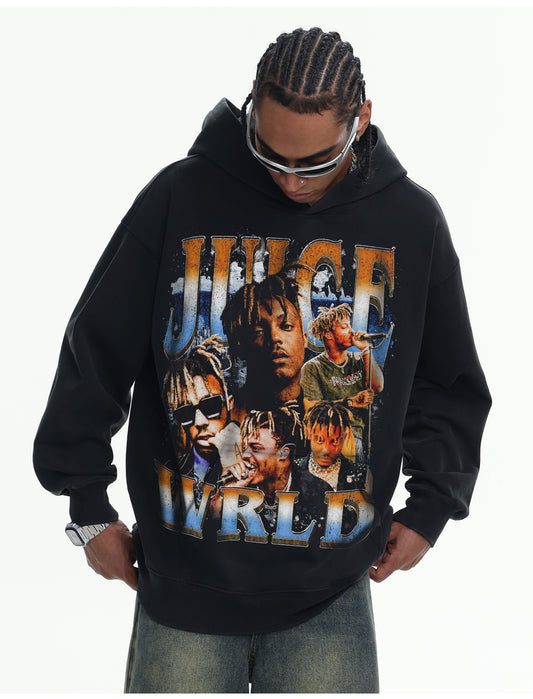 ♛𝔽𝕦𝕤𝕚𝕠𝕟 𝔽𝕠𝕔𝕦𝕤 ♛410G重磅水洗美式復古連帽大學T  FZ-59