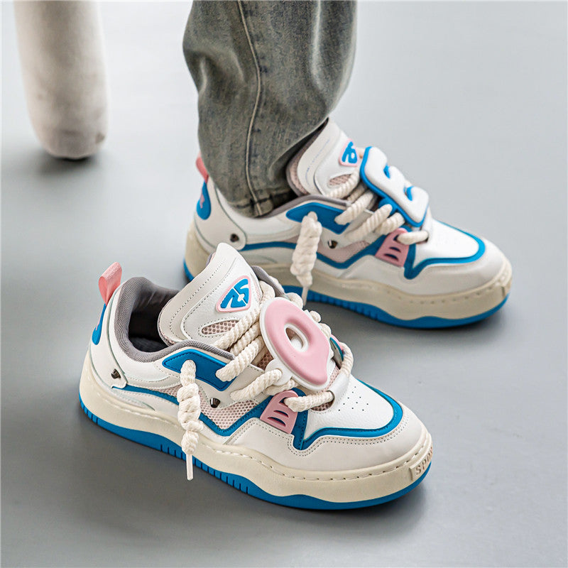 ♛𝔽𝕦𝕤𝕚𝕠𝕟 𝔽𝕠𝕔𝕦𝕤☢︎ꜱᴋᴀᴛᴇ ꜱʜᴏᴇꜱ  ♜✽𝟤𝟢𝟤𝟧✽ 春夏新款經典嘻哈配色ＯＥ板鞋 男女款 情侶款  大🦶款 (36-45號)  C01