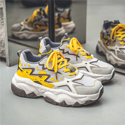 ♛𝔽𝕦𝕤𝕚𝕠𝕟 𝔽𝕠𝕔𝕦𝕤☢︎ᴄᴀꜱᴜᴀʟ ꜱɴᴇᴀᴋᴇʀ ♜ ✽𝟤𝟢𝟤𝟧✽春夏新款經典配色耐穿透氣厚底運動鞋   男女款 大🦶款 (39-45號)   Fs82