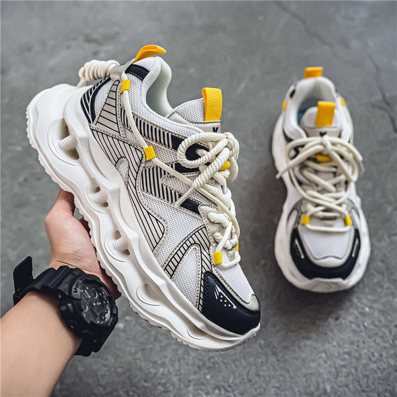 ♛𝔽𝕦𝕤𝕚𝕠𝕟 𝔽𝕠𝕔𝕦𝕤☢︎ᴄᴀꜱᴜᴀʟ ꜱɴᴇᴀᴋᴇʀ ♜ ✽𝟤𝟢𝟤𝟧✽春夏新款透氣增高機能科幻運動鞋   男女款  情侶款  Q96