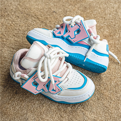 ♛𝔽𝕦𝕤𝕚𝕠𝕟 𝔽𝕠𝕔𝕦𝕤☢︎ꜱᴋᴀᴛᴇ ꜱʜᴏᴇꜱ  ♜✽𝟤𝟢𝟤𝟧✽ 春夏新款經典嘻哈大膽前衛板鞋 男女款  大🦶款 (39-45號)  C02