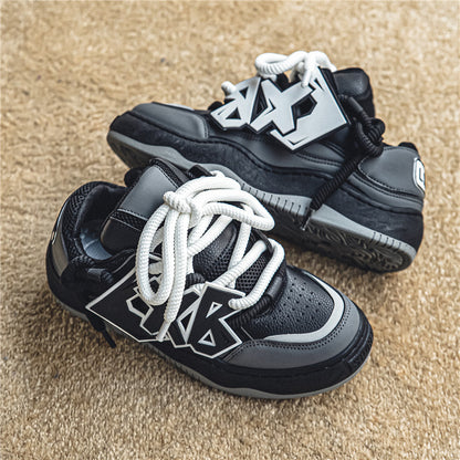 ♛𝔽𝕦𝕤𝕚𝕠𝕟 𝔽𝕠𝕔𝕦𝕤☢︎ꜱᴋᴀᴛᴇ ꜱʜᴏᴇꜱ  ♜✽𝟤𝟢𝟤𝟧✽ 春夏新款經典嘻哈大膽前衛板鞋 男女款  大🦶款 (39-45號)  C02